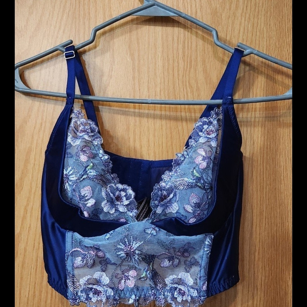 Floral Lace Bralette in Blue